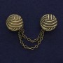 Bronze-colored brooch for cardigans