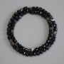 Faceted agate cube beads, 5x5 mm, 37 cm length on thread