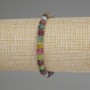 Tourmaline Bracelet Faceted Cubes 5mm, 18 cm Stretch