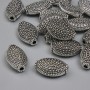 Bead insert finding, silver color, 12.5 × 7 mm, hole diameter 1.7 mm, packaging 20 g ~15 pcs