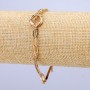 Bracelet Xuping 18K Gold Plating, 4mm Thick, 17-20cm Length